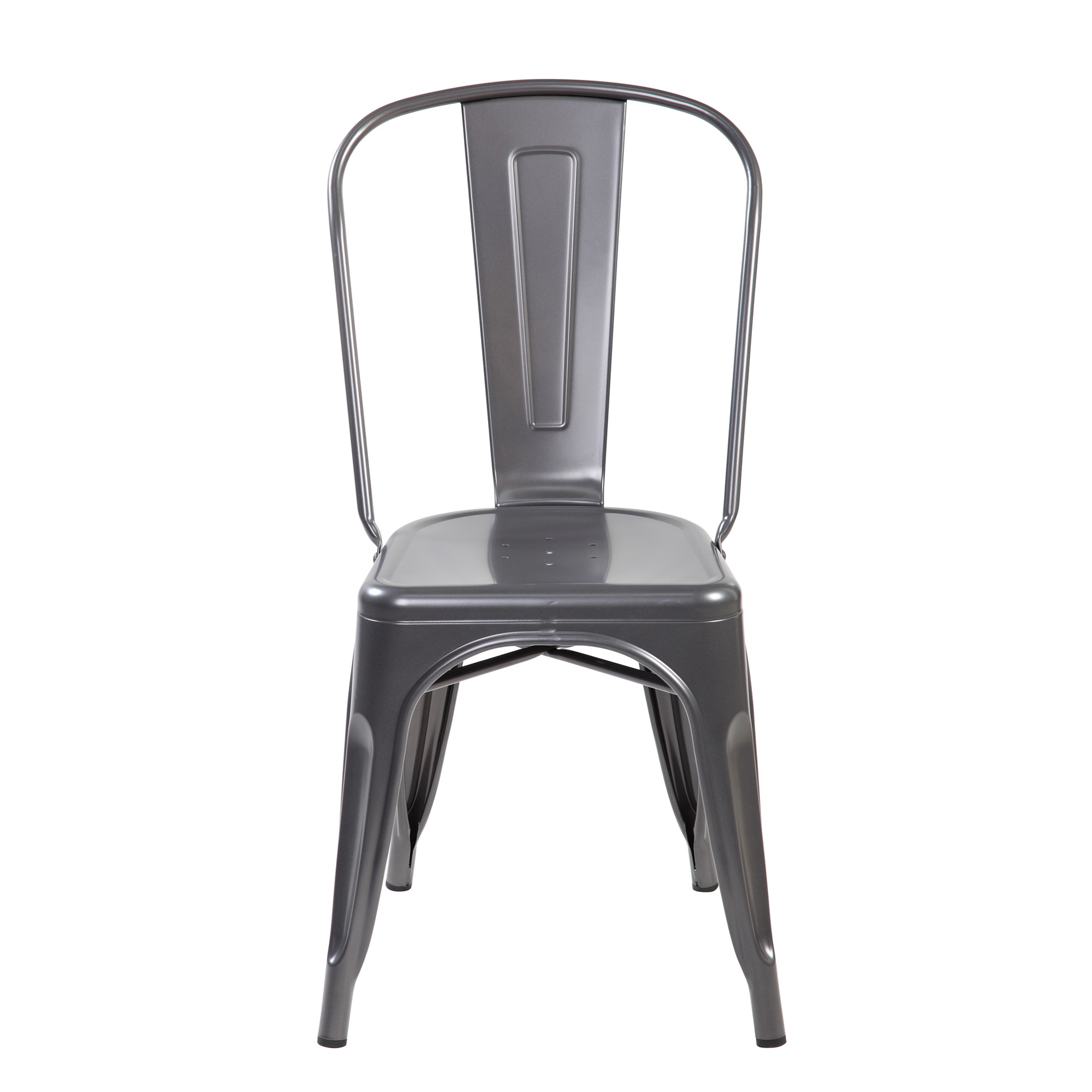 17.1 Metal Dining Chair with Back, 2pc/4pc (3004ABB)
