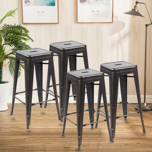 Modern Metal Dining Chairs 4pc (3001-30-AGB)