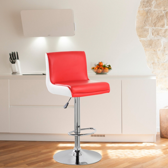 United Chair Height Adjustable Bar Stool (UOC-5070-RDWH)