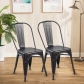 High Back Metal Dining Chair 2pc/4pc (3004-ABB)