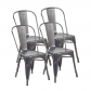 High Back Metal Dining Chair 2pc/4pc (3004-MS)