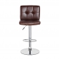 Square Bar Stool with Chrome Footrest (5069-BR)