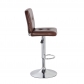 Square Bar Stool with Chrome Footrest (5069-BK)