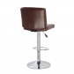 Square Bar Stool with Chrome Footrest (5069-PK)